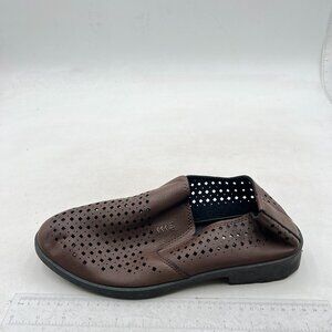 Brown Mesh Men's Comfortable Dress Loafers Slip On Formal Business Work Shoes